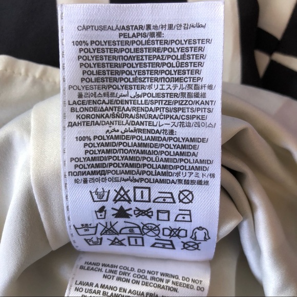 🌿 GUESS 🌿 Los Angeles sleeveless striped classic dress with lace detail size M - Picture 8 of 9